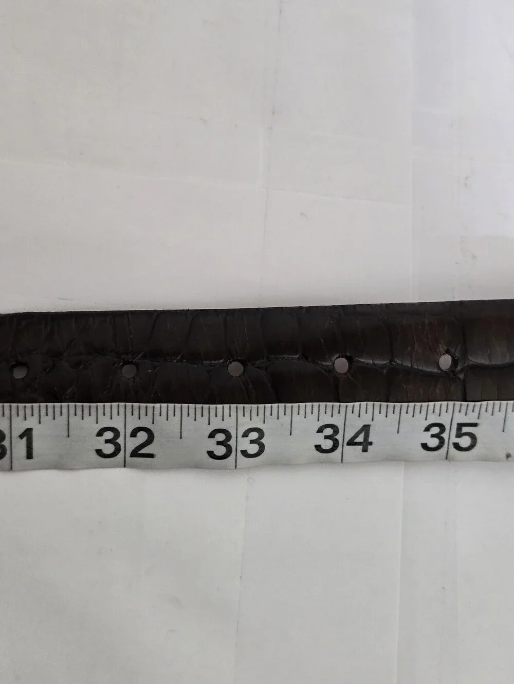 FOSSIL women's size Large Croco Embossed Cowhide Leather Dress Belt Brown